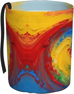 Color Vortex Car Trash Can - Multi Purpose Waterproof Garbage Bin for Automobiles, Foldable Black