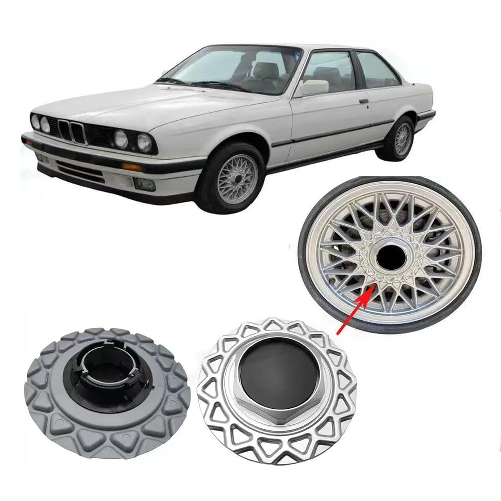4 Stück Nabendeckel für E30 BBS 1988-1991 14 inch,Reifencenter Zubehör,ABS Wheel Caps,Stabil Fest Und Fällt Nicht Leicht oe:36132225622