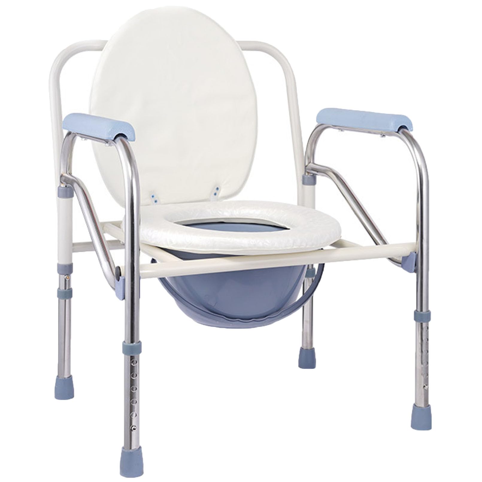 Raised Toilet Seat - Adjustable 3 in 1 Commode Chair for Toilet with Arms, Toilet Riser with Handles, Toilet Chair Over Toilet, Handicap Toilet Seat for Elderly and Disabled