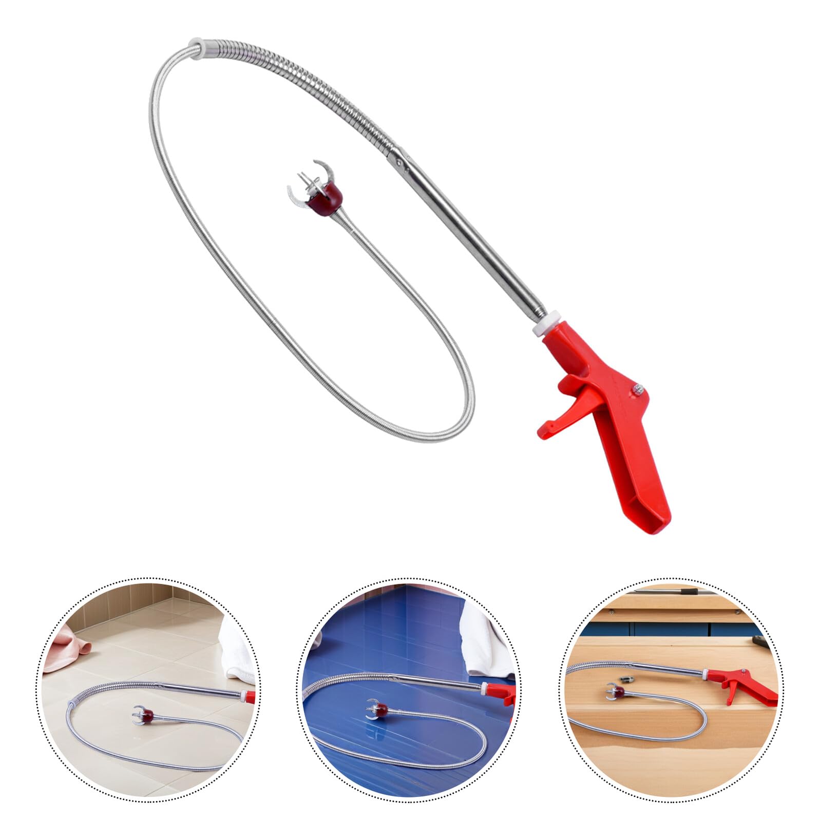 Serpiente Inoxidable de Pulgadas Acero Inodoro Garras de 51 para Limpiar Eliminar Obstrucciones y Tuberías y Desagües de Fregadero en Baños y Cocinas
