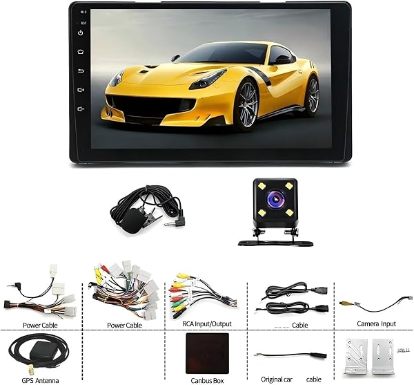 Drahtloses CarPlay-Android-Autodisplay Car Stereo GPS Navigation Compatible with for Toyota for Sienna with Backup Camera Microphone - 3