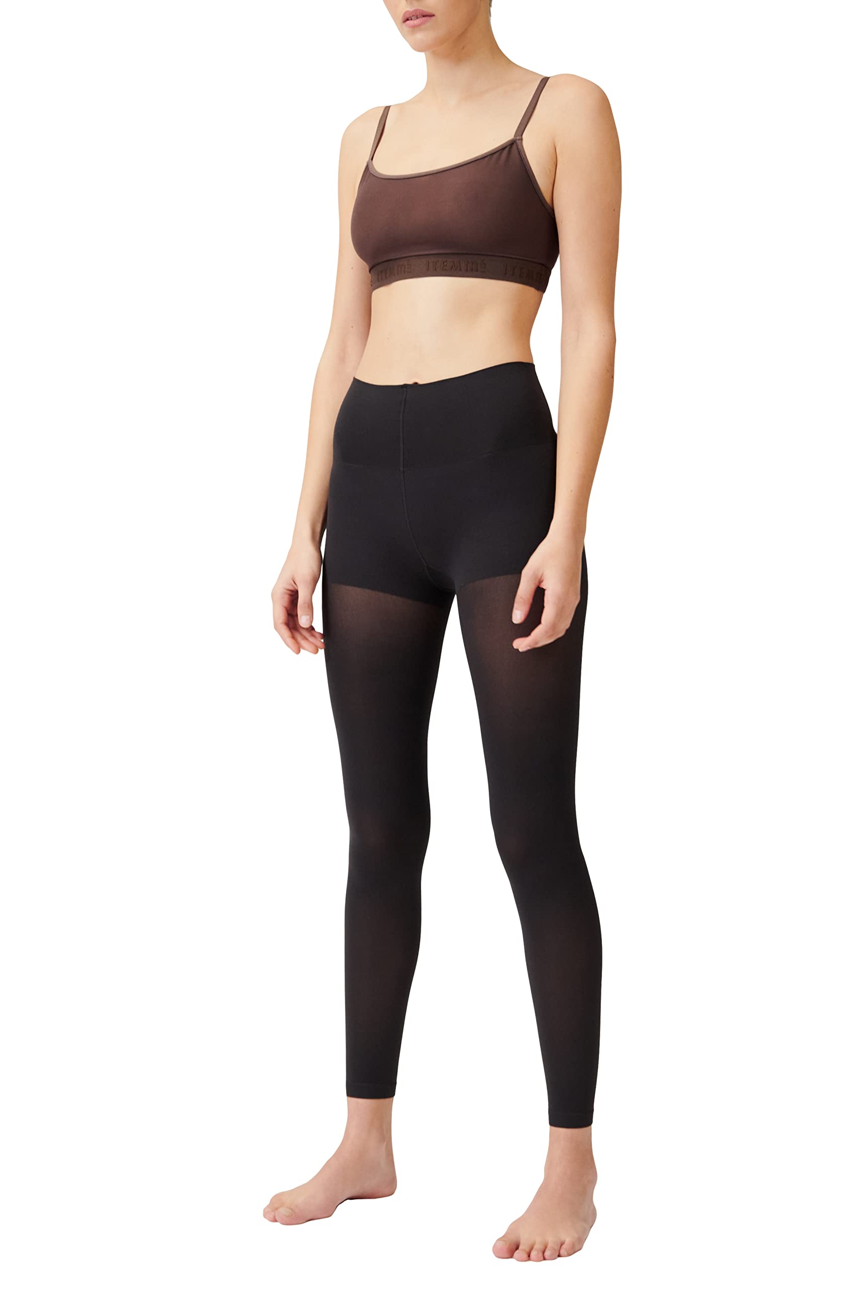 ITEM m6 KOMPRESSIONSLEGGINGS Damen 50 DEN – Formende Anti Cellulite Leggings mit High Waist & Soft Touch Conscious – blickdichte Kompressionsleggins für eine Glatte Silhouette & hohen