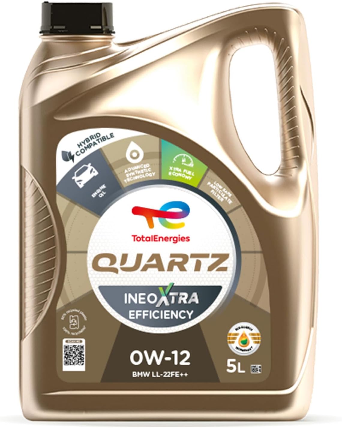 Quartz Ineo Xtra Efficiency Motor Oil, 0W-12, 5 Liters (Pack of 1)