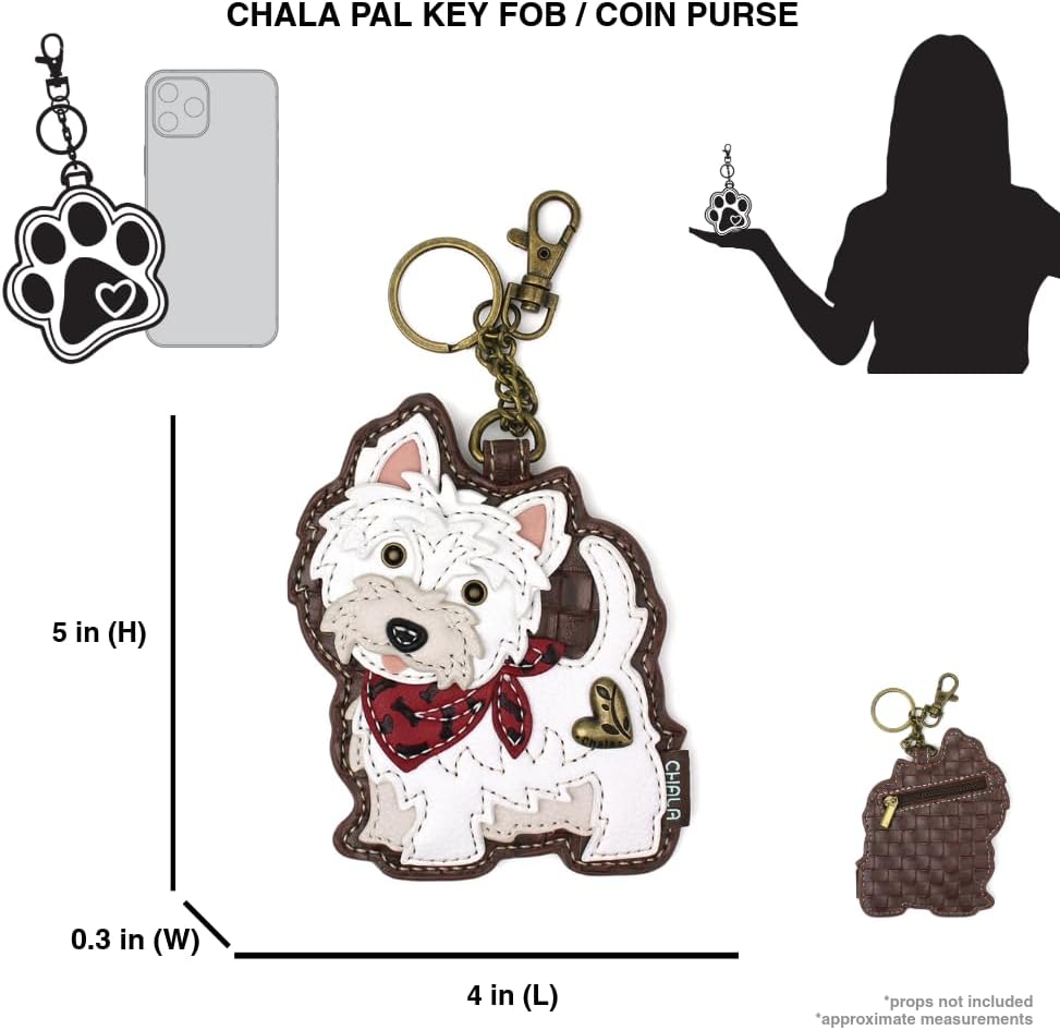 CHALA Dog Collection Women's Decorative Key Fob/Coin Purse Accessory - Image 3