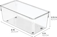 Vista 2 de iDesign Linus Organizador de cajones de cocina de plástico para cubiertos, espátulas, cubiertos, gadgets, suministros de oficina, cosméticos, 4 x 8