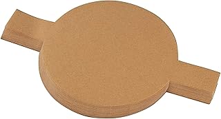 Juvale Baking Parchment Paper Rounds - 8-Inch Brown, 100 Count - Nonstick Cake Pan & Baking Sheet Liners with Lift Tabs - Unbleached Parchment Rounds