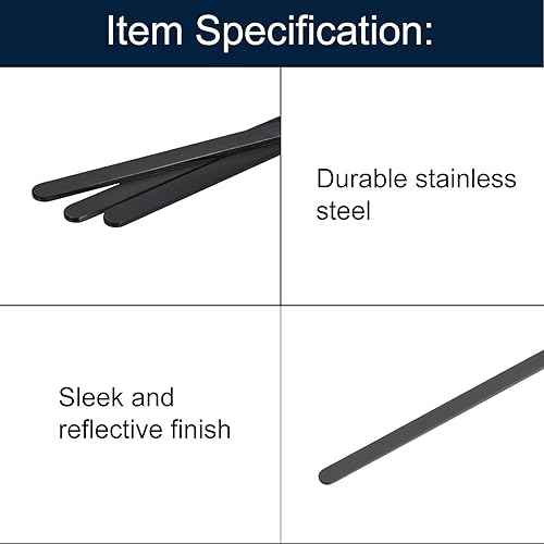 Miniatura 3 de uxcell Pulsera de acero inoxidable en blanco, 3 piezas, estampado de metal para hacer joyas de bricolaje, 14 x 6.2 pulgadas, negro cepillado