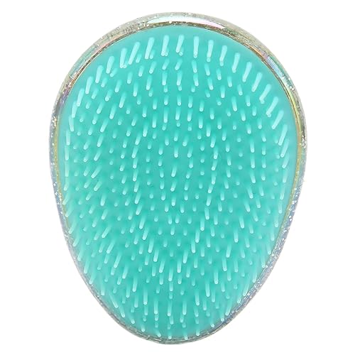 Miniatura 4 de 2 cepillos de pelo  peine de forma redonda de huevo, lindo uso húmedo y seco, cepillo de masaje portátil desenredante para salón de belleza y hogar