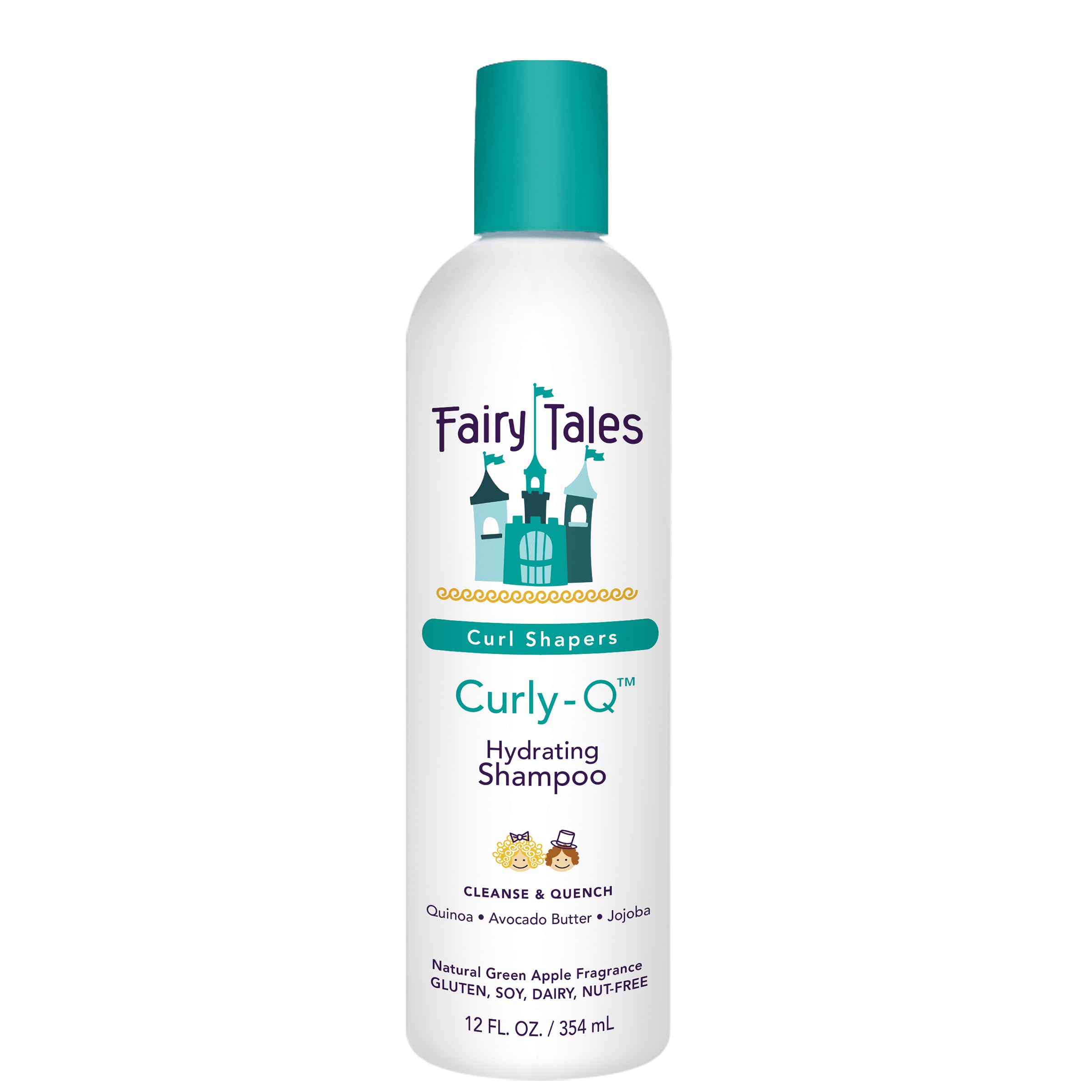 Fairy Tales Curly Q Hydrating Kids Shampoo – Paraben, Sulfate, Gluten, and Nut Free – For all Types of Curls Including Multi Cultural Hair – 12oz.