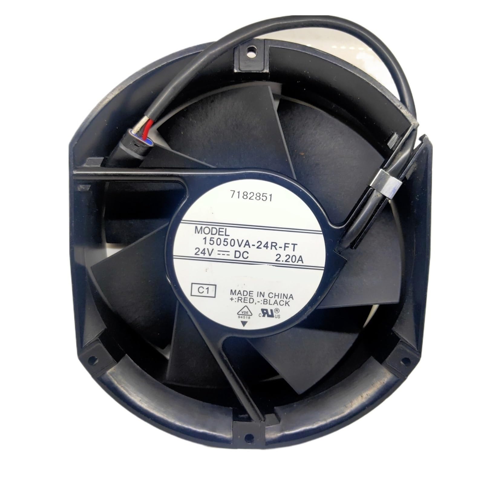 Lzikkgki One Color 15050Va-24R-Ft C1 Dc 24V 2.02A 172X150x51mm 3-Wire Cooling Fan