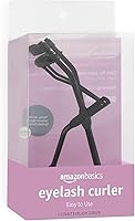 Amazon Basics Eyelash Curler with Thick Pads for Extra Volume - Black, Easy Grip & Smooth Use