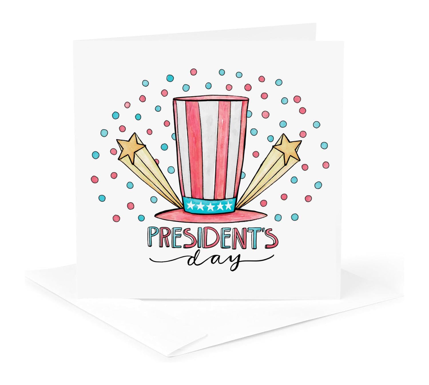 Locker.Ink | Celebrate Presidents' Day 2025 with These Unique Greeting Cards 3dRose Presidents Hat Greeting Card