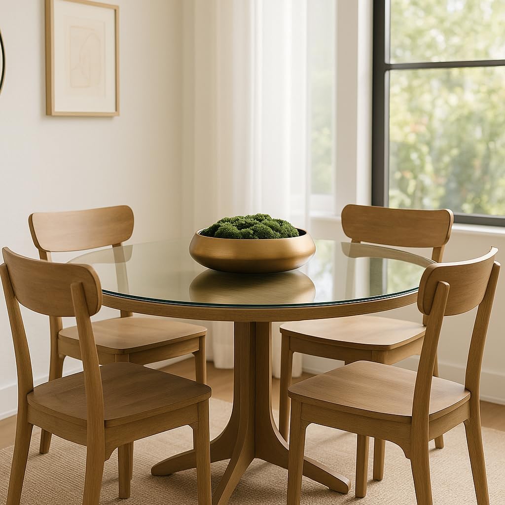 Audio-Visual Direct 36" Tempered Glass Table Top with Rounded Edge 5/16" Thick