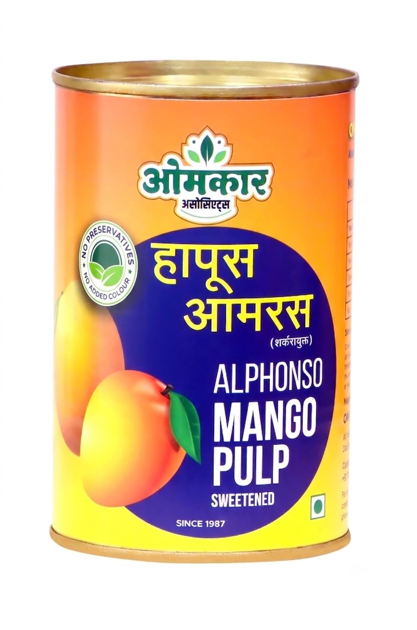 OMKAR ASSOCIATE'S | 100% Alphonso Mango Pulp | Pure Ratnagiri Hapus | Amaras | No Preservatives, Colors | 450 gm-image-37