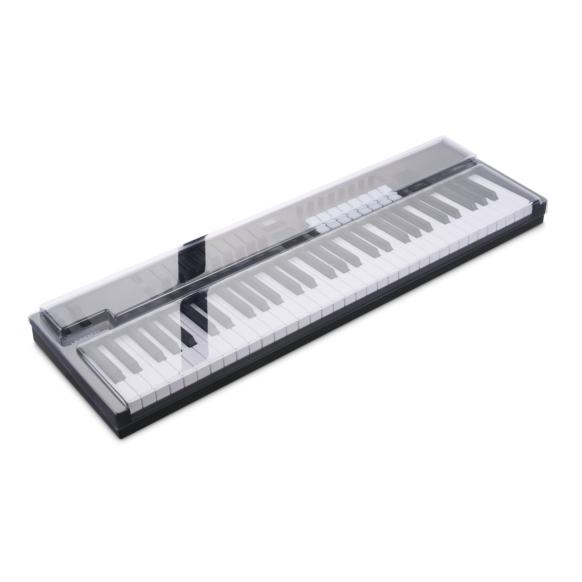 Decksaver Cover for Novation Launchkey 61 MK4 - Super-Durable Polycarbonate Protective lid in Smoked Clear Colour, Made in The UK - The Producers' Choice for Unbeatable Protection