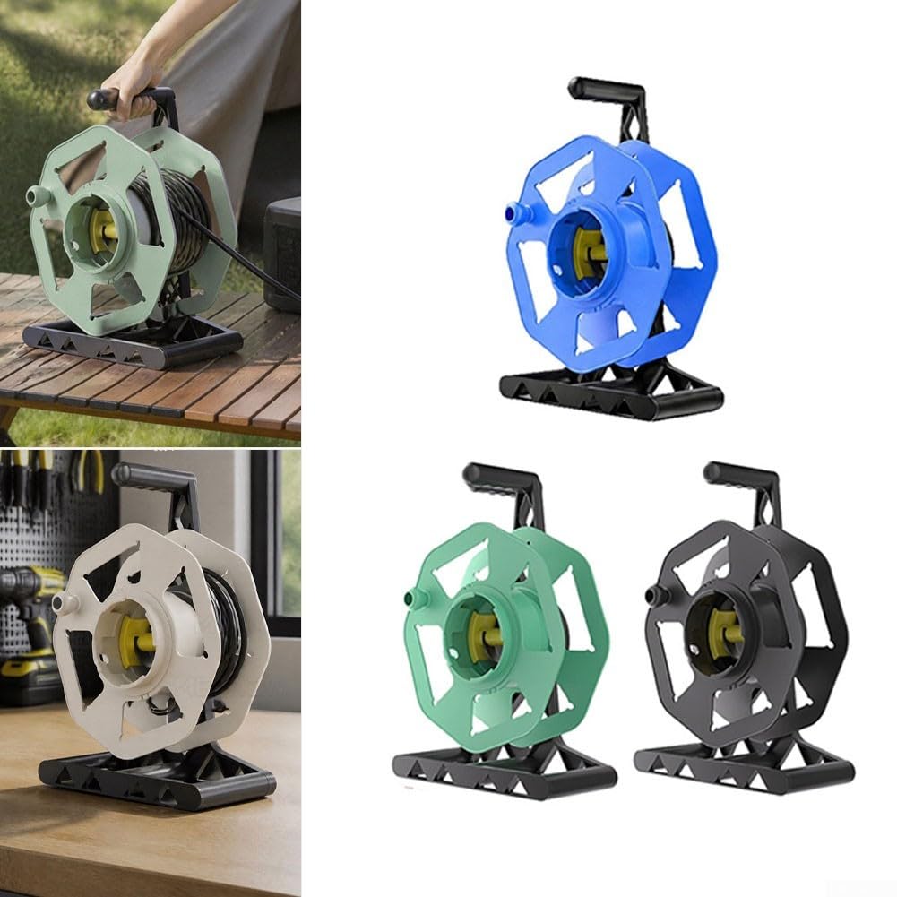 Support Enrouleur Câble Portable Double Base Stable(A)