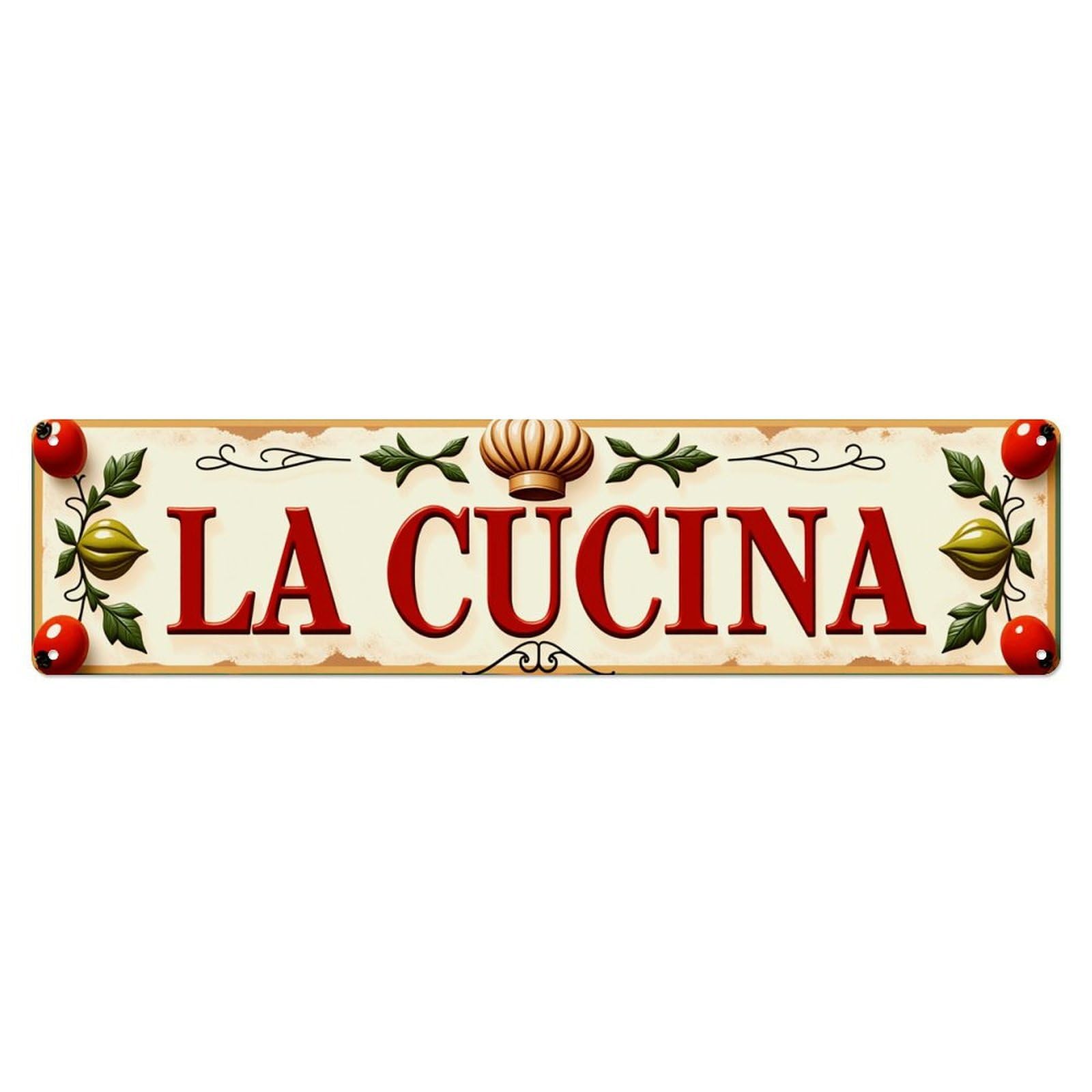 The Kitchen Sign Pattern_1 Tin Sign Vintage Metal Poster Retro Bar, Home, Man Cave, Kitchen, Laundry Room Wall Art Decor Gift 4x16 Inch