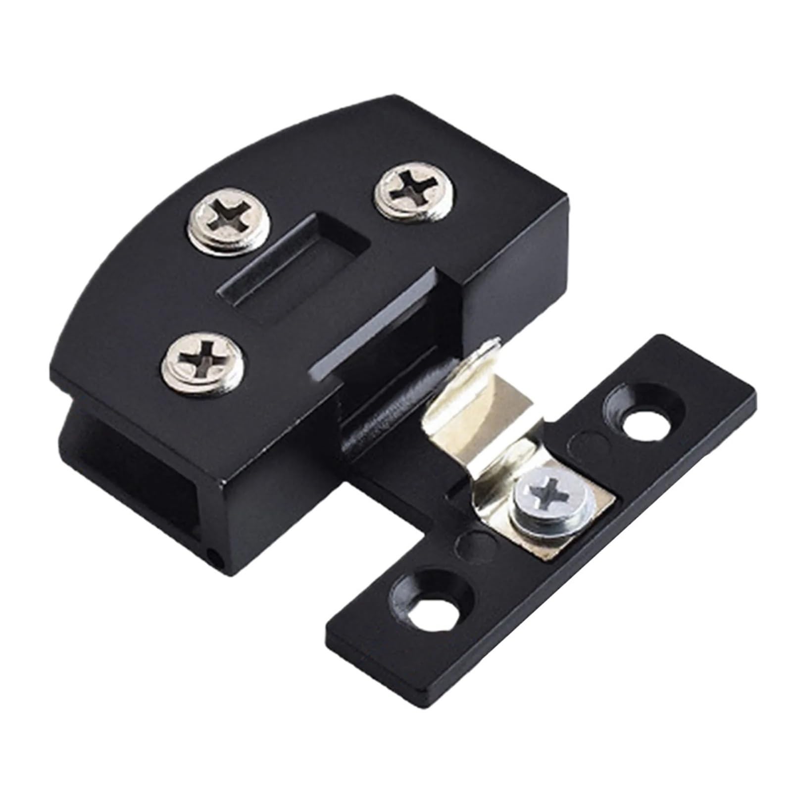 Kdhcvkz Black 1Pcs Zinc Alloy Glass Door Hinge(Black)