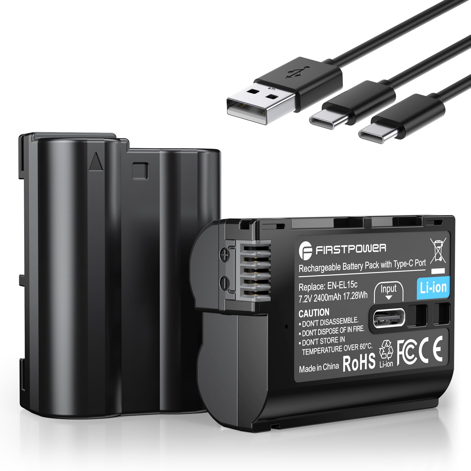 Amazon.com: FirstPower EN-EL15C Batteries with USB-C Fast Charging