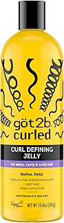 Got2B Curled Curl Defining Jelly, 15 Fl Oz, Curl Gel with 72-Hour Frizz Control,