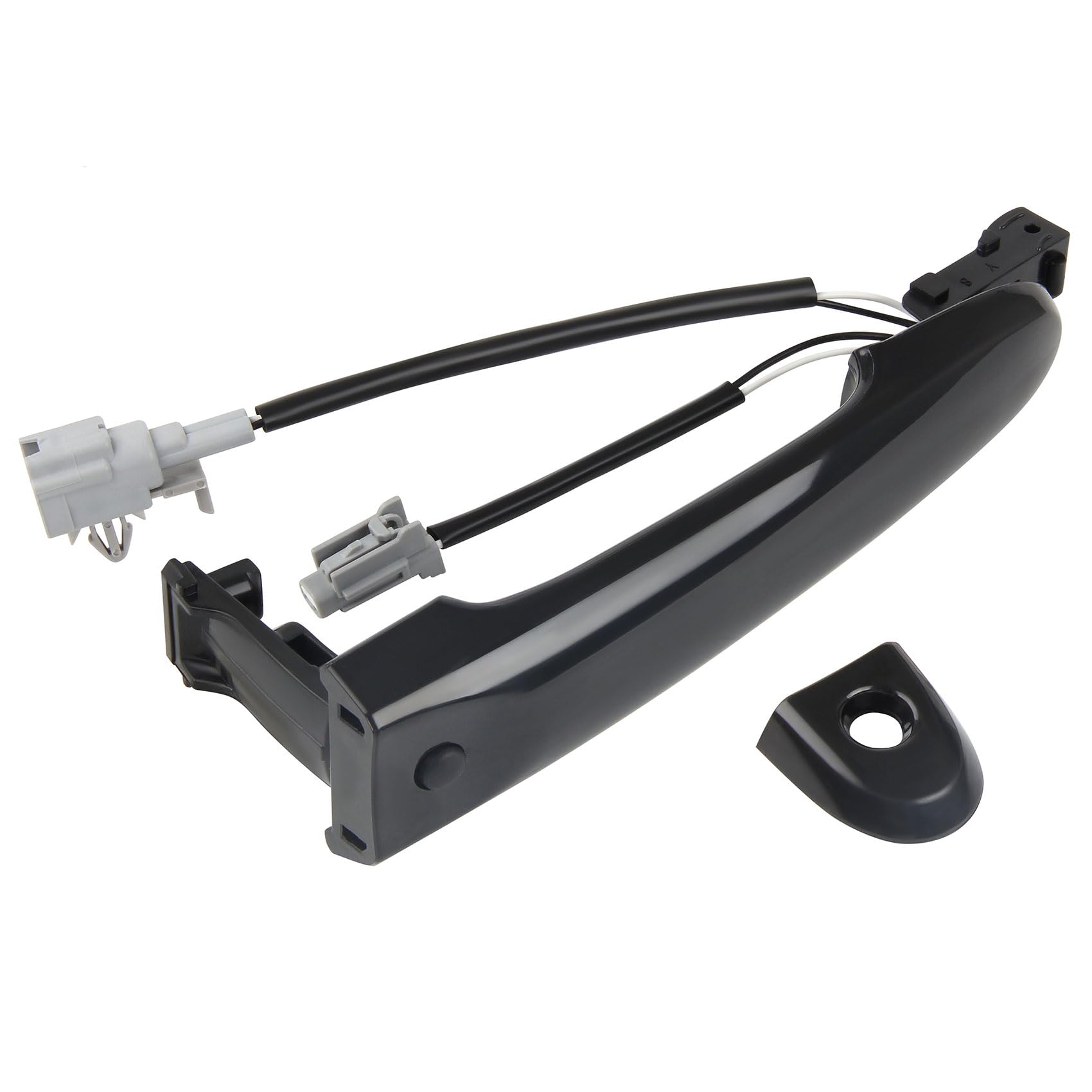 DOCAS Kompatybilny z Nissan Juke F15 2010-2019 klamka drzwi od strony kierowcy klamka drzwi zewnętrznych 80644-1FA5A 80644-3WC2A 80640-3WC2A czarna