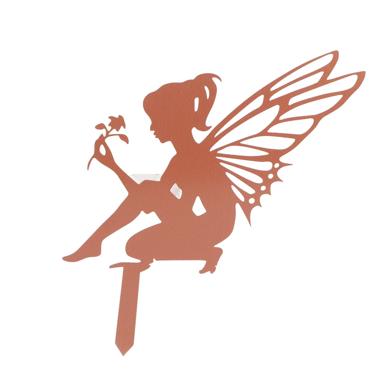 Garden Metal Stake, Weatherproof Fairy Decoration, Outdoor Yard Art for Tree and Plant, Spring and Christmas Theme