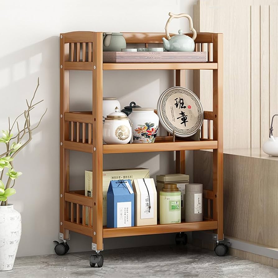 竹製キッチンワゴン 車輪付き 収納 楽天市場】760円OFFクーポン キッチンワゴン キャスター付き