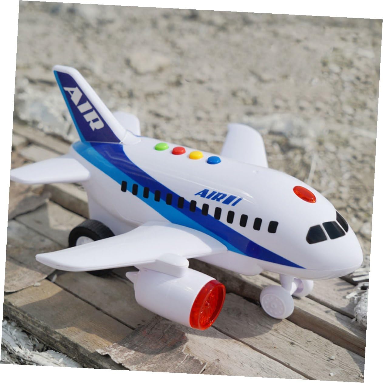 Gatuida Avión de Juguete Educativo para Pequeños, Modelo Inercial sin Batería, Material Plástico Seguro, Avión Giratorio para Aprendizaje y Desarrollo Temprano, Juguete Luminoso para