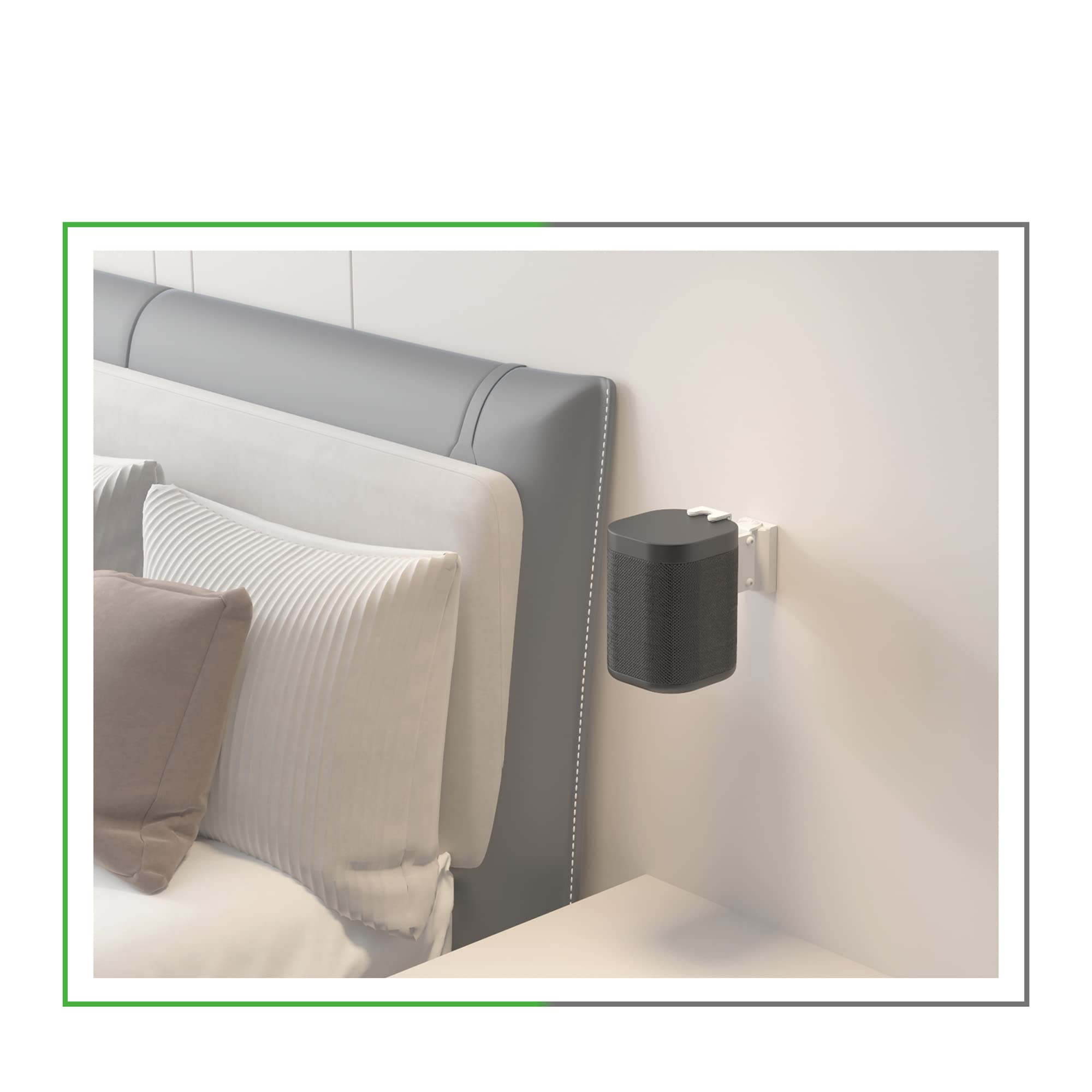 conecto Lot de 2 Supports muraux pour Haut-parleurs Sonos® One, Sonos® One SL, Sonos® Play:1, Charge maximale : 3 kg, Blanc