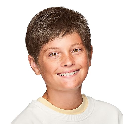 Miniatura 7 de Hairdo Kidz Super Mane - Peluca para niños, corte de peluquería, tamaño ultra pequeño, R4 color marrón medianoche