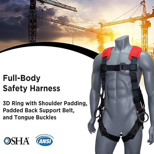 Miniatura 7 de AFP Arnés de seguridad cómodo con protección contra caídas de Demon (OSHAANSI PPE)