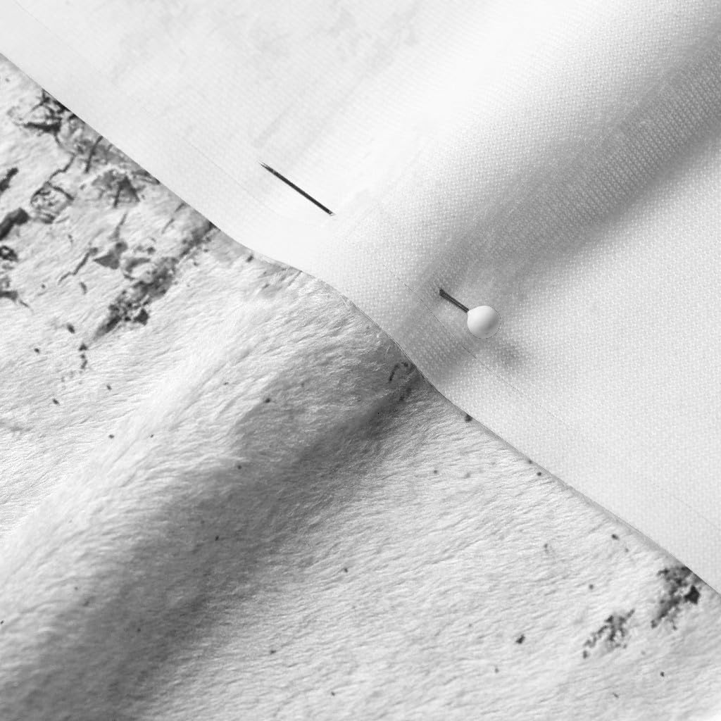 Spoonflower Fabric - Woodland Birch Trees White Gray Neutral Birch Textured Look Bark Aspen Printed on Minky Fabric by The Yard - Sewing Baby Blankets Quilt Backing Plush