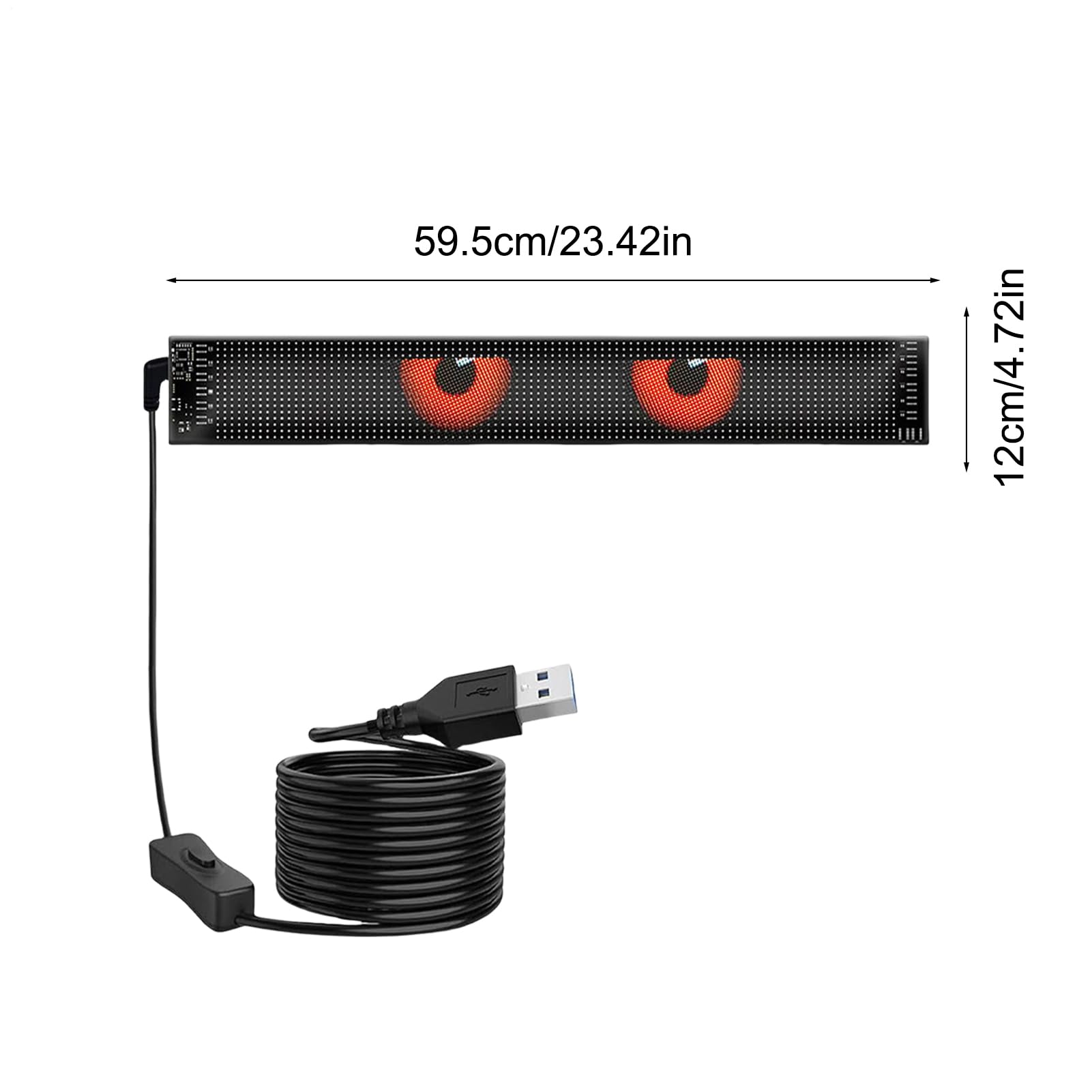 Amazon | 車用デビルアイライト LED マトリックス LED カーサイン 大型