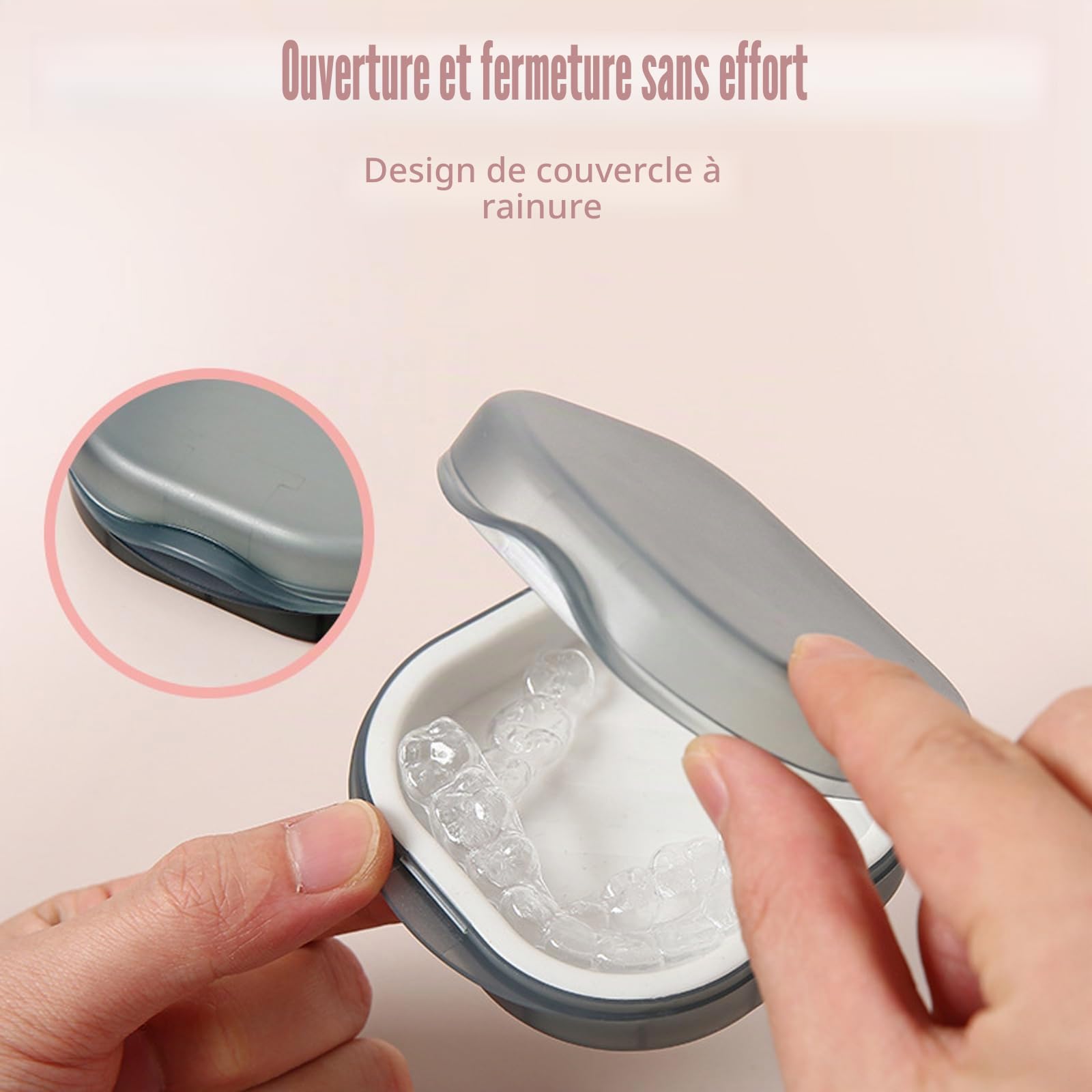 Lot de 2 boîtiers pour appareil dentaire avec miroir - Pour appareil orthodontique