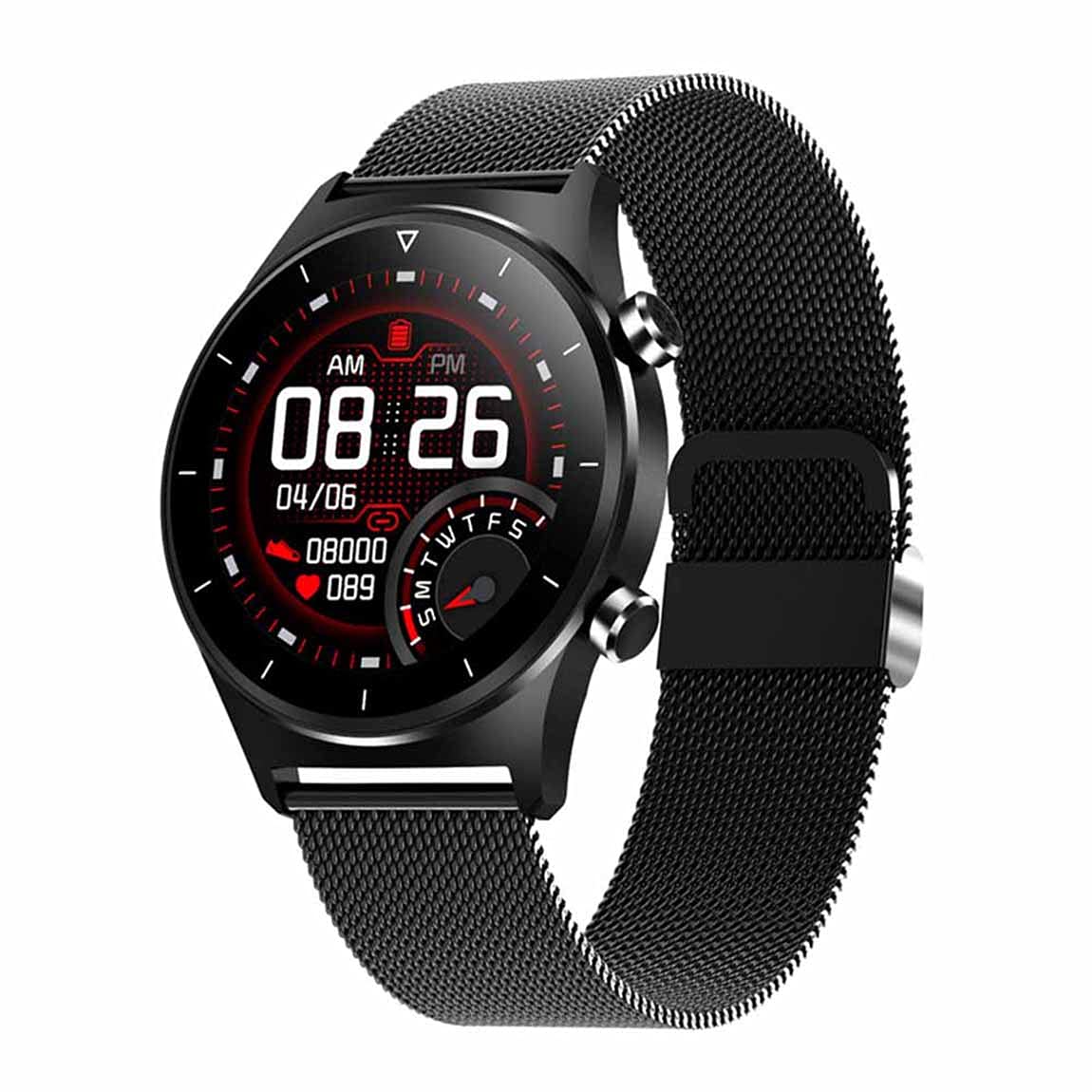 Fitness Tracker Smart Watch 1,3-calowy ekran dotykowy, zegarki sportowe, wodoszczelność IP68, monitor snu, krokomierz, Bluetooth, zegarek z krokomierzem, dla kobiet i mężczyzn, czarny, Bransoletka
