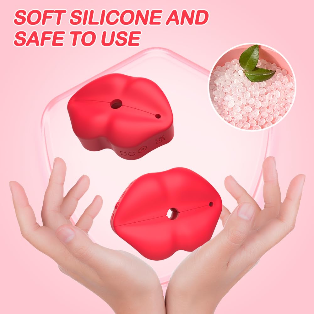 Sex Toys Vibromasseur Pour Mamelons en Silicone Liquide – Forme Lèvres Sensuelle – 10 Modes de Vibration Puissante – Télécommande Sans Fil – Rechargeable USB – Résistant à l’Eau & Hypoallergénique