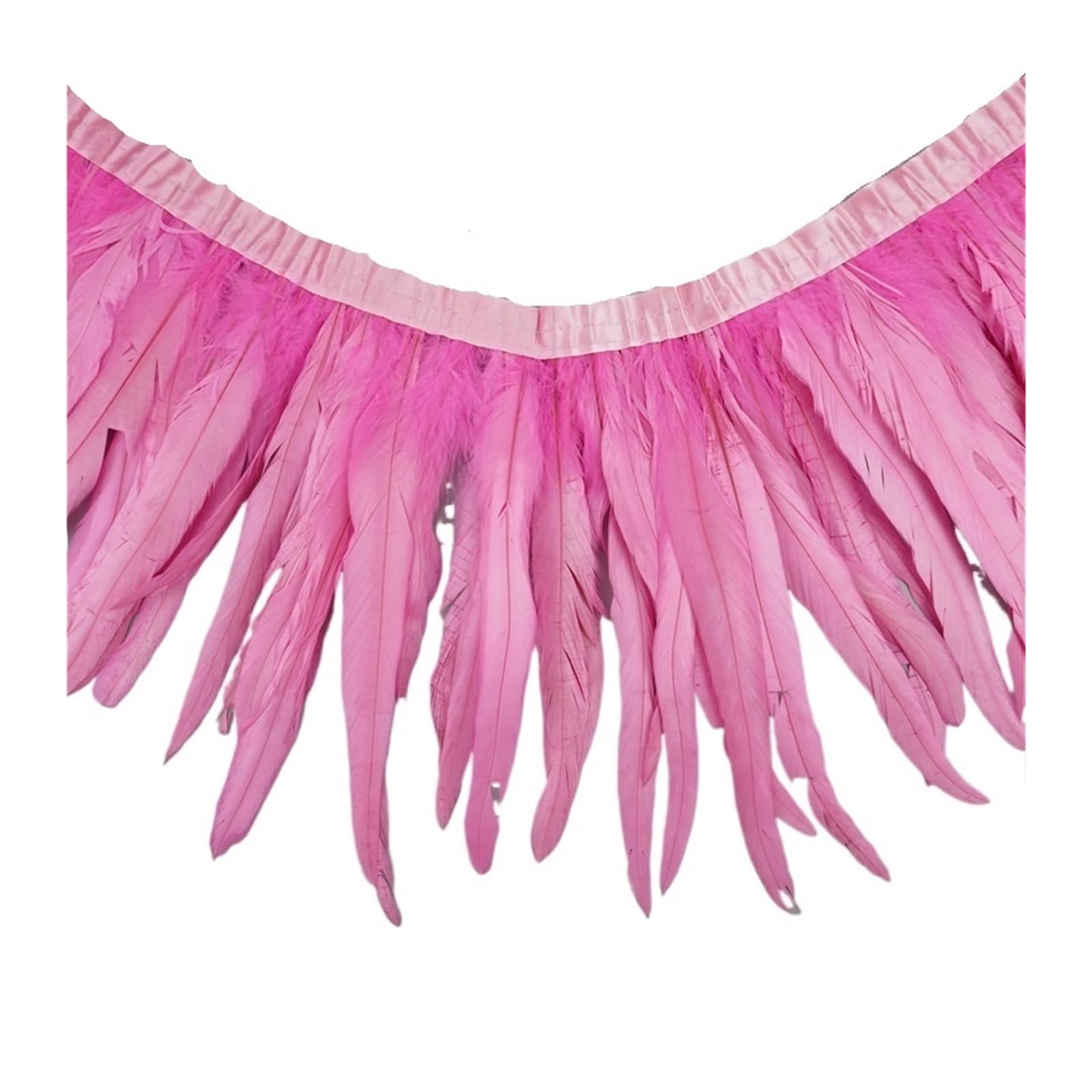 Frangia Con Piume 2 metri Colorato Gallo Coda Piuma Trim for Il Cucito E Artigianato FAI DA TE Piume Frange for I Vestiti Accessori di Carnevale