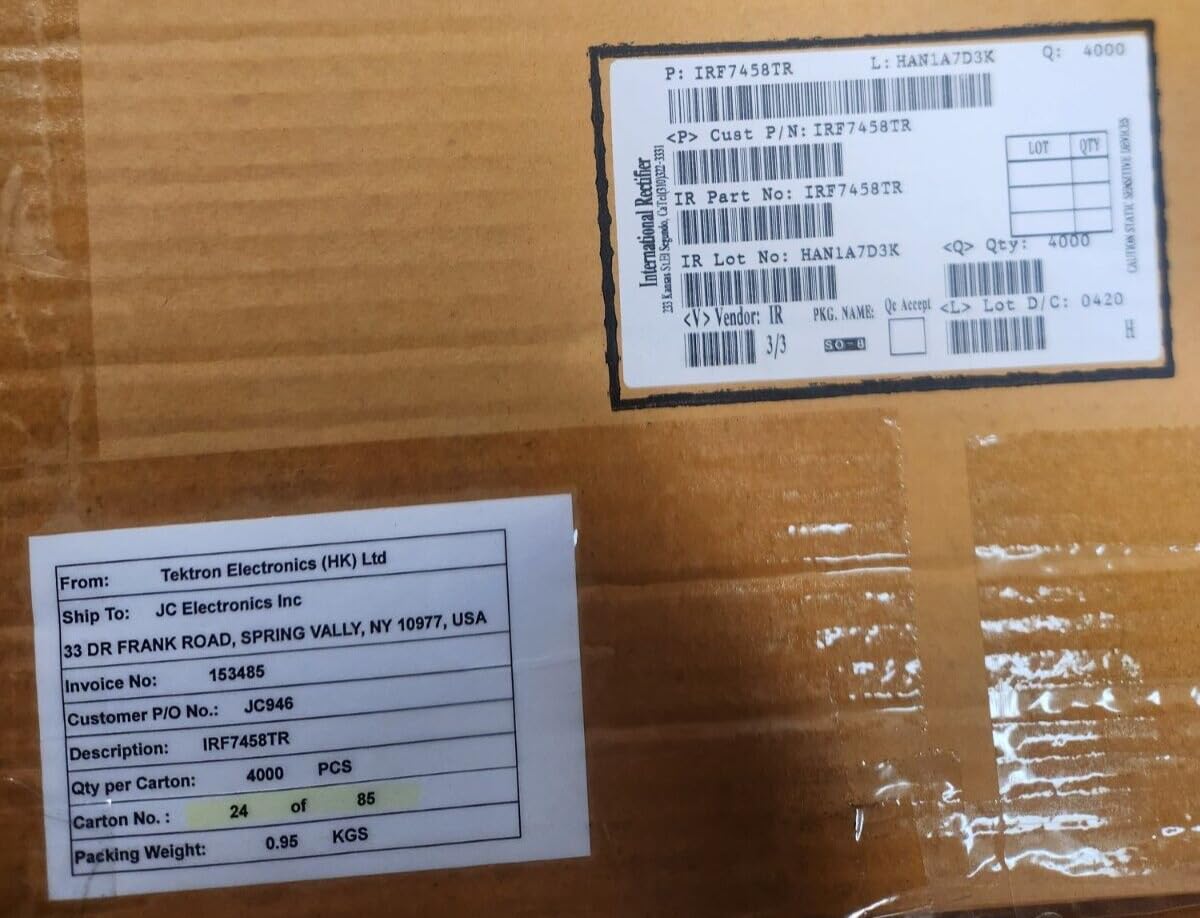 (4,000 PCS) IRF7458TR IR MOSFET N-CH 30V 14A 8SO