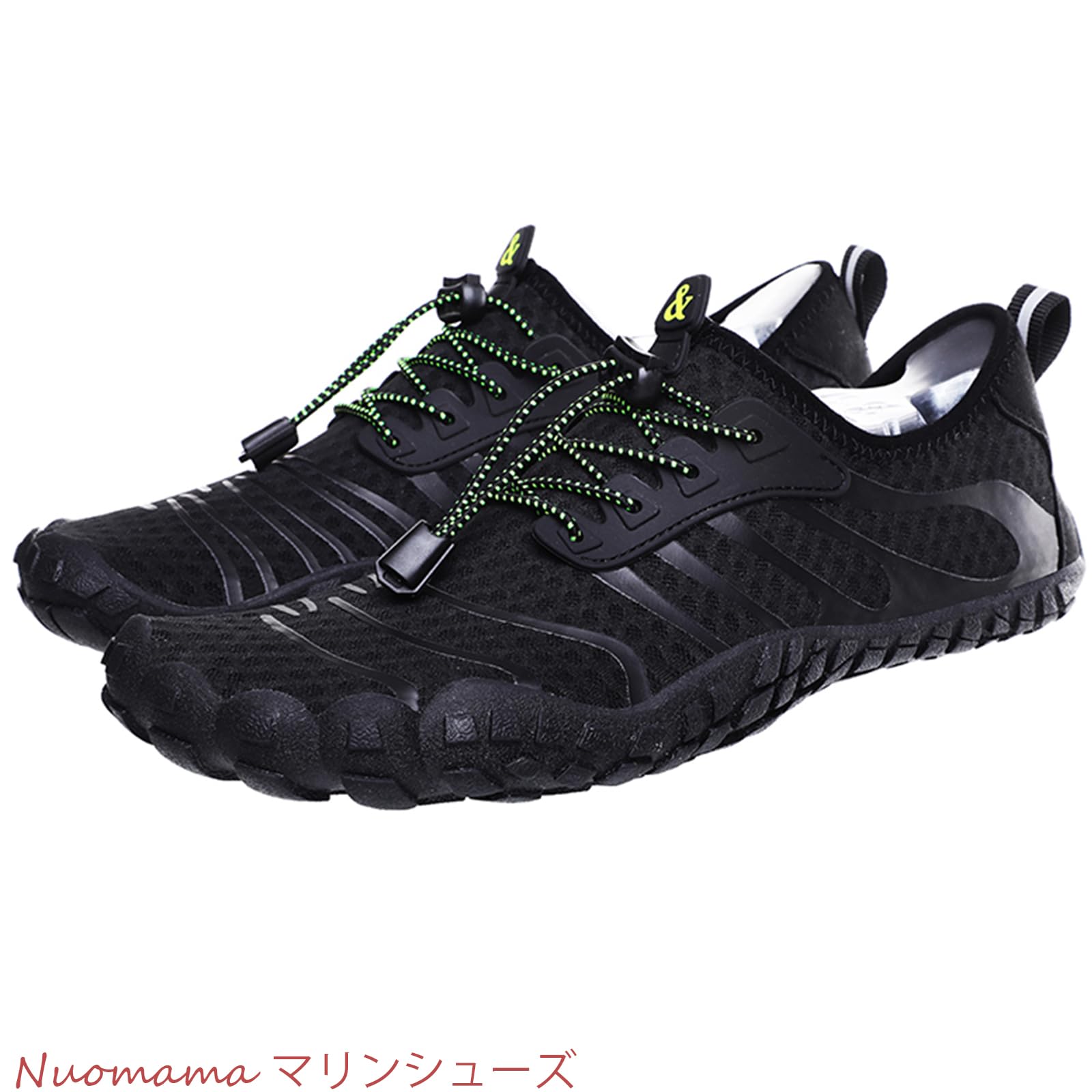 [Nuomama] マリンシューズ ウォーターシューズ 水陸両用 幅広 厚底 アクアシューズ アウトドア メンズ 川の靴 ハイキングシューズ ビーチサンダル クライミング スニーカー カジュアルシューズ 通気性 速乾 - 3