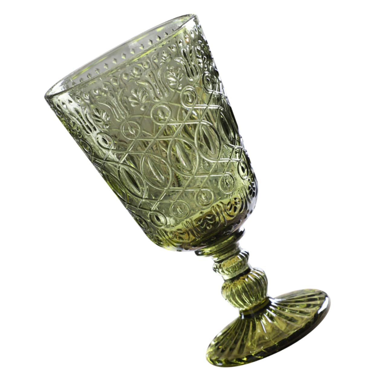 Amazon | OUNONA レトロなデザイン グリーンワイングラス ガラス