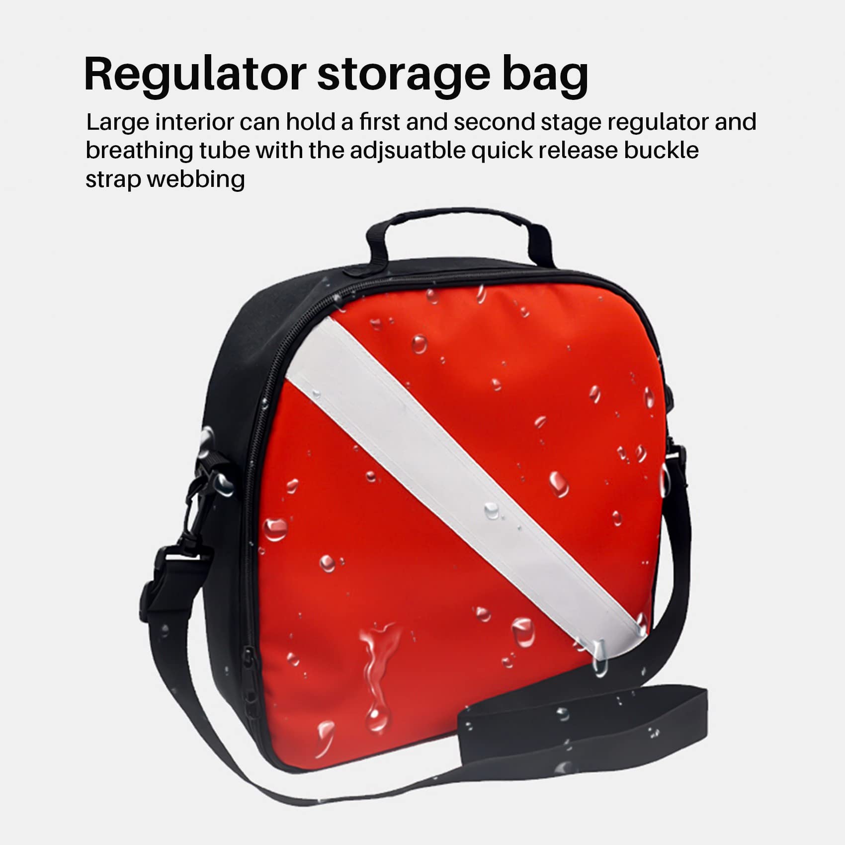 Sac Pour Régulateur De Plongée FRETHIND - Rembourré, Bandoulière - Protection Détendeur Et Accessoires - 35x30x8 Cm