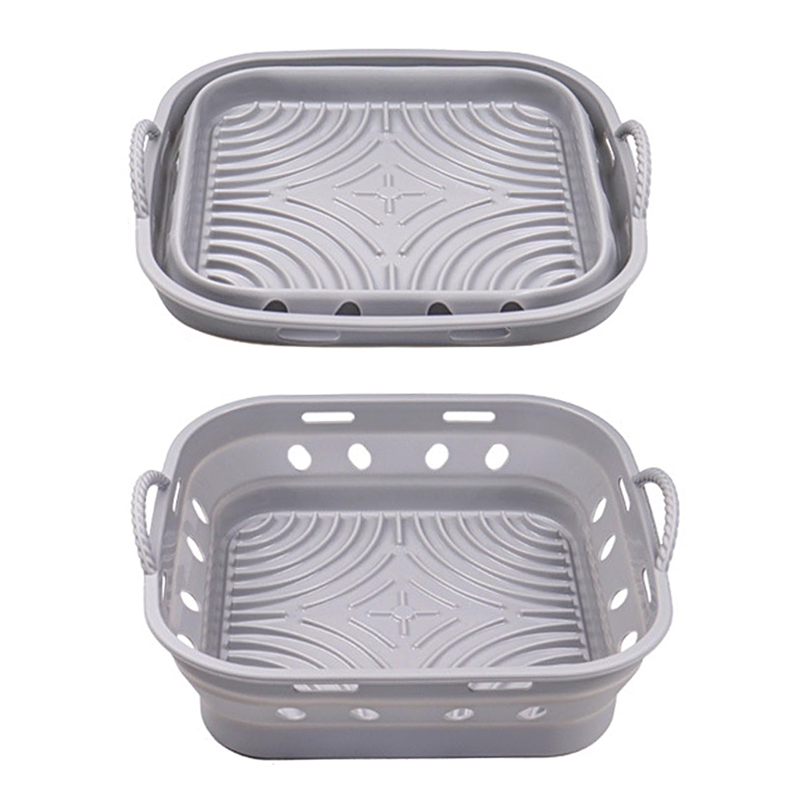 Molde de Silicona para Freidora de Aire - Molde Silicona Air Fryer - Accesorios para Freidora de Aire Anti-Adherente, Resistente hasta 230°C, Fácil de Limpiar - 21.5 cm (Cuadrada)