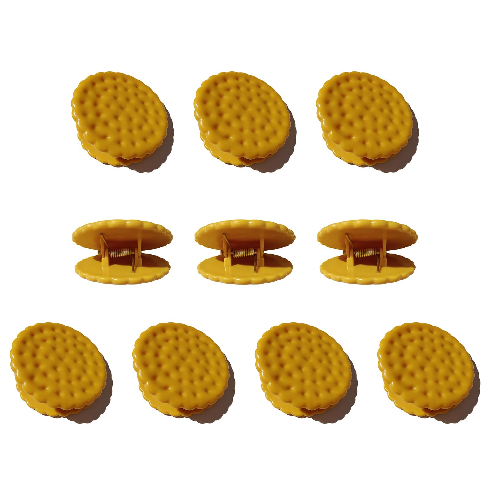 Kalttoy 10Pcs Elegant Cookie Clip Secure Clip Cereal Bags Airtights Designs ABS Organizers for Home and Biscuits Designs Food Bag