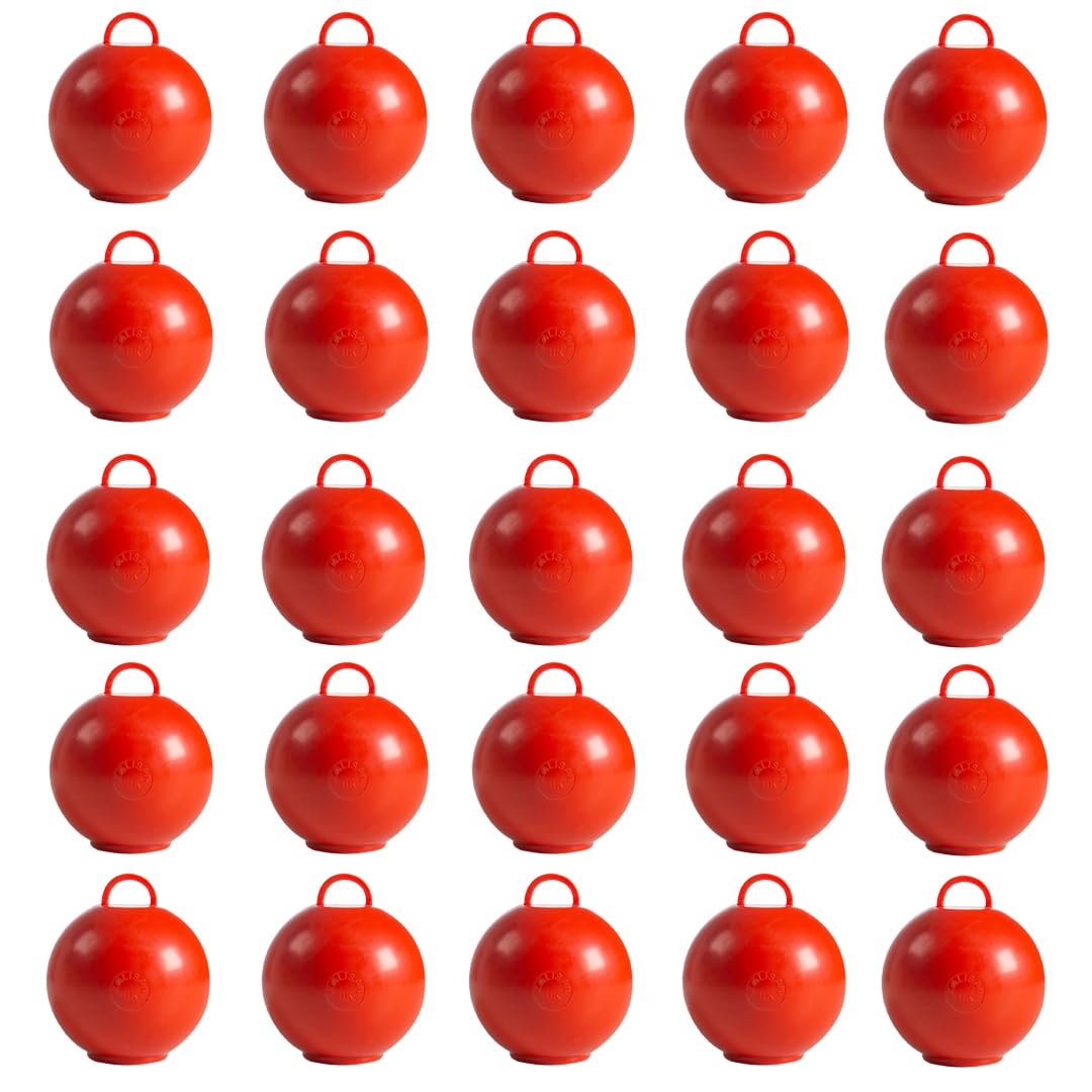 Red Round Bubble Balloon Weight 75g - Pack of 25 โ image 1