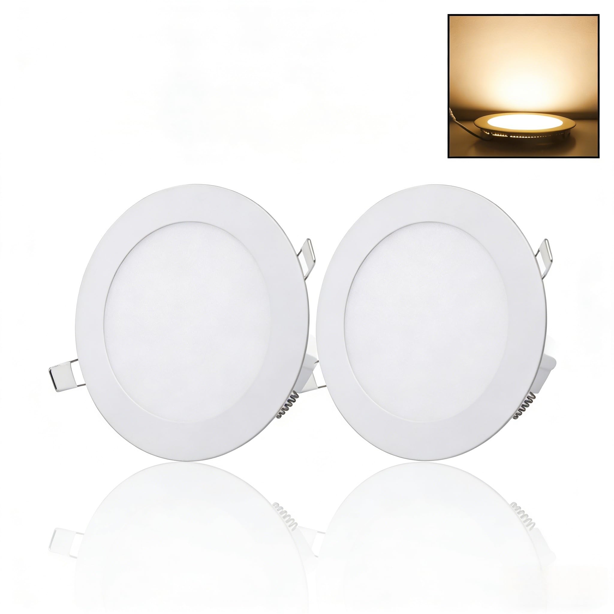 NRGLEVER LED Downlights Round Recessed Ceiling Lights, 9W 810LM