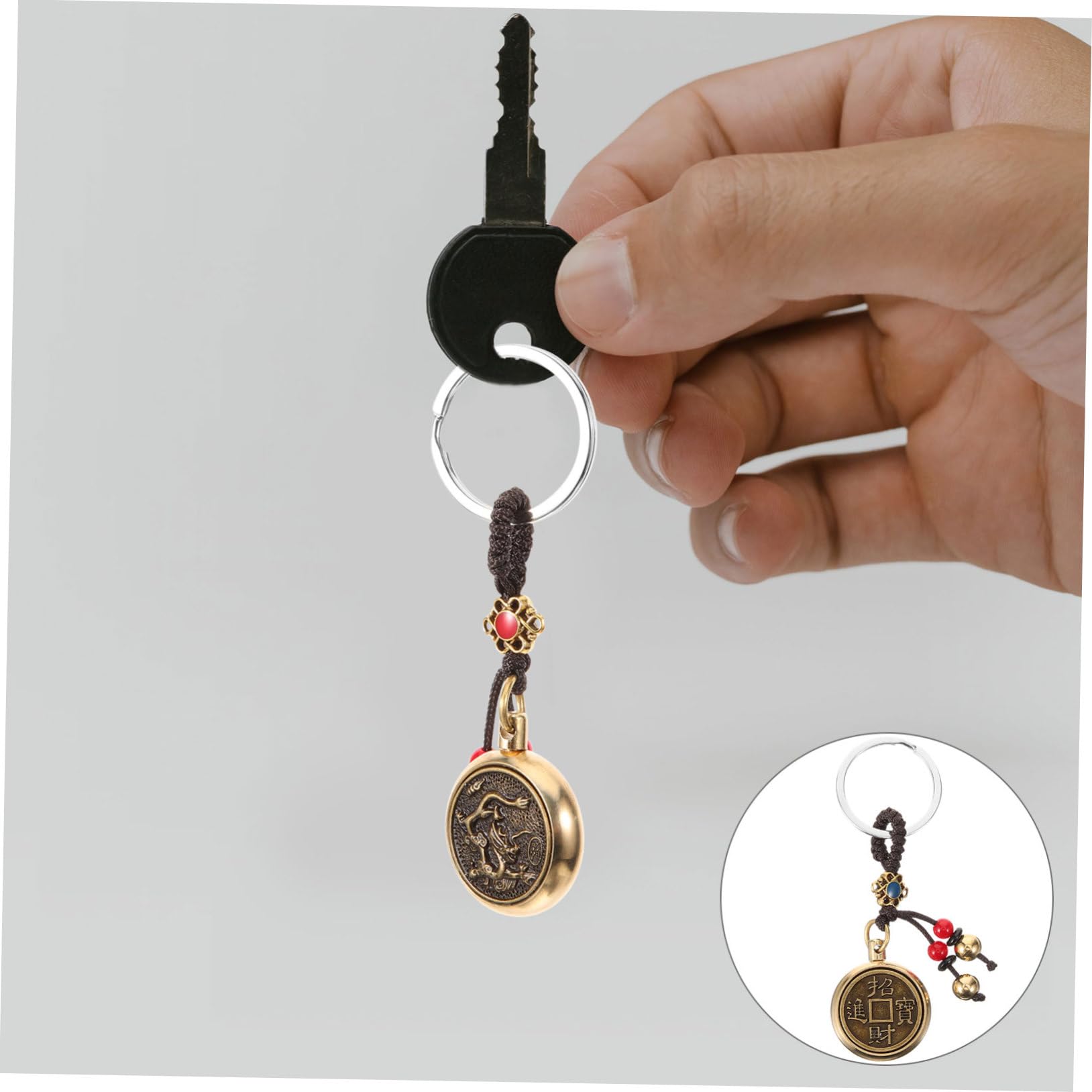 brelok, Pierścień, torebka, brelok, wiszący amulet, bransoletka Feng Shui, mosiądz