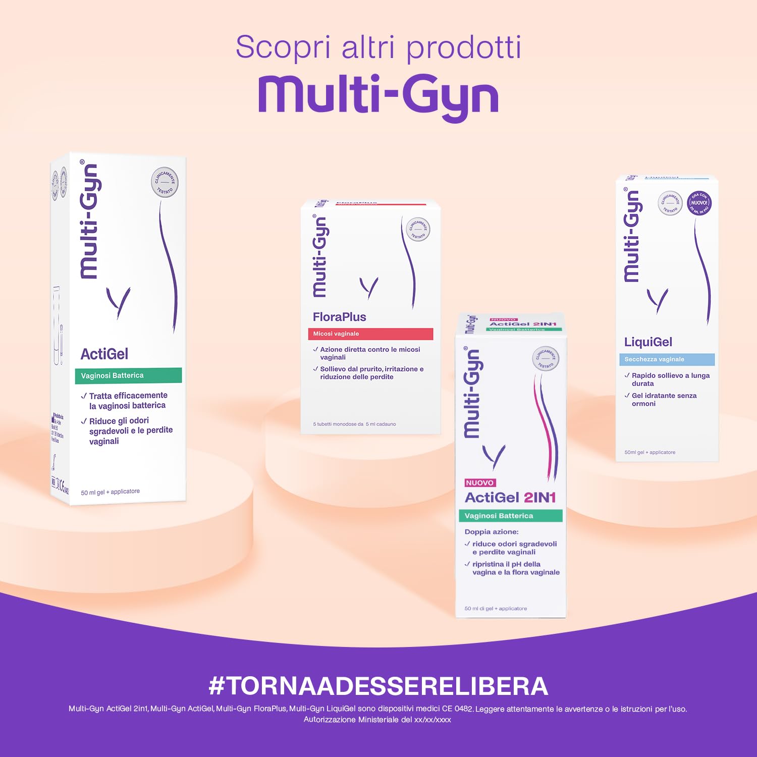 Multi-Gyn LiquiGel con applicatore per un immediato sollievo 50 ml - contro la secchezza vaginale, il dolore, il prurito o le irritazioni - Senza ormoni con ingredienti naturali