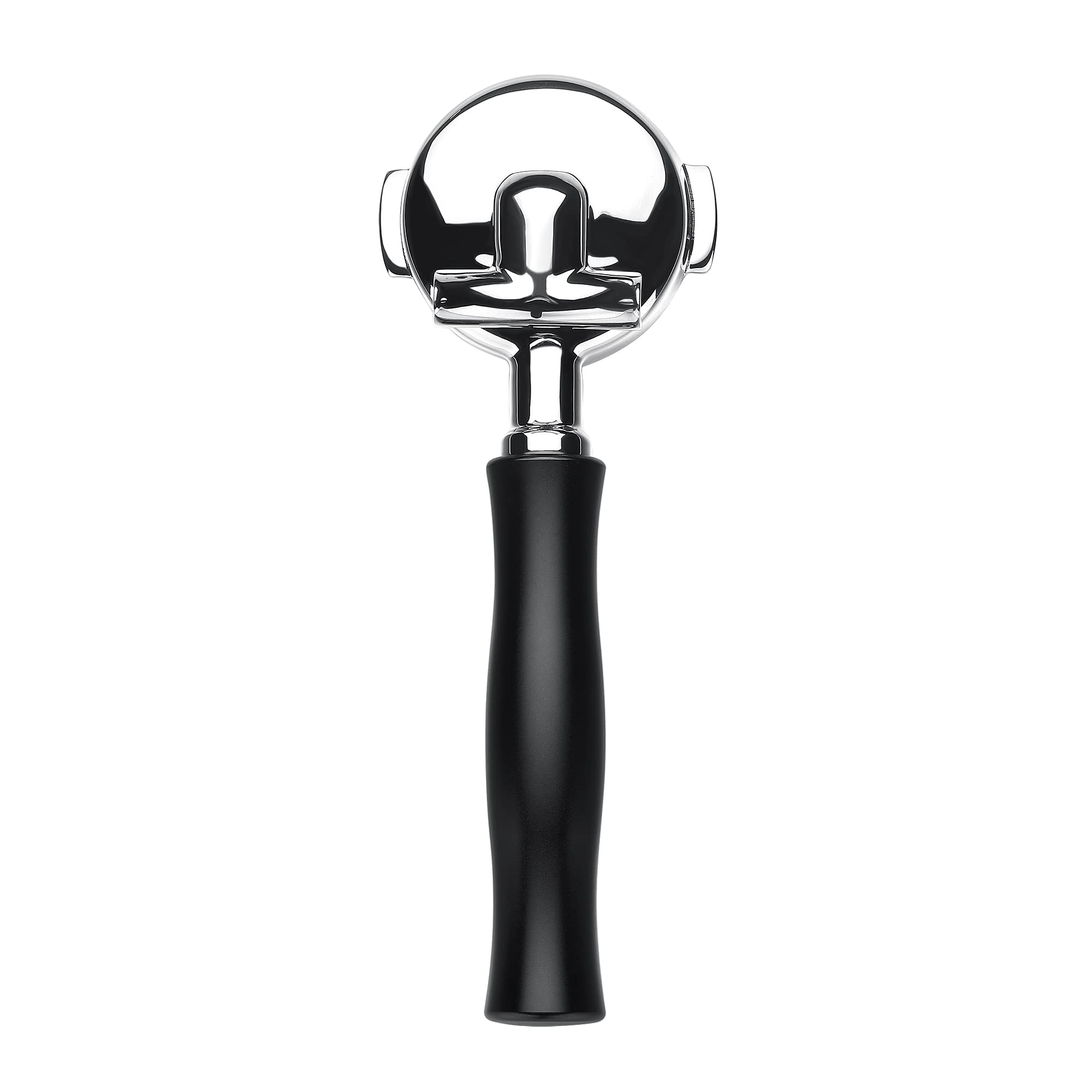 Normcore Portafiltro de doble boquilla de 58 mm con cesta – Compatible con E61, Flair 58, ECM, Rocket, Sanremo, Synesso, Slayer, VBM – Mango de aluminio anodizado