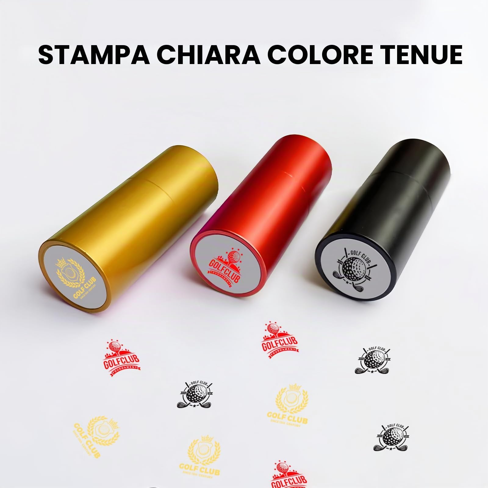 Timbro personalizzato per palline da golf, autoinchiostrante, impermeabile, marcatore da golf con monogramma | Design con logo personalizzato, alluminio resistente, inchiostro ricaricabile, regalo per
