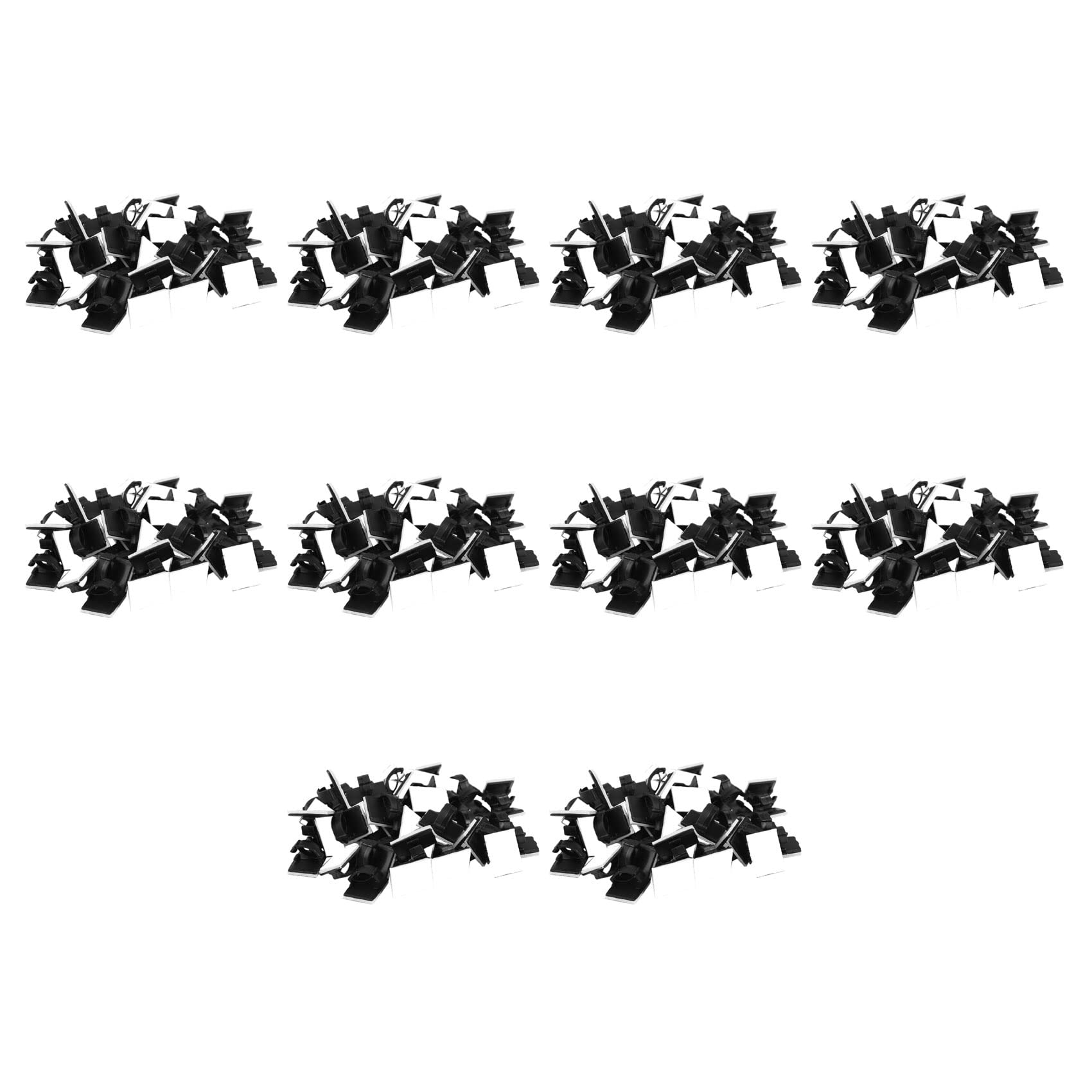 Jnchdghwa Black 500 Pcs. Self Adhesive Cable Clamp Rectangular Cable Clips Cable Tie Quick Bind Cable Wire Management Holder For Car